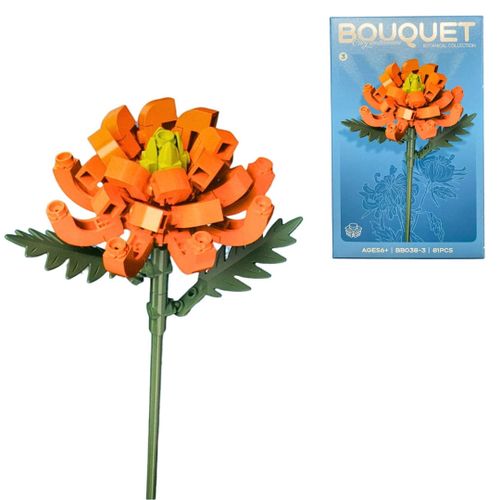 Bouquet Chrysanthemum – Set de Bloques Armables Flor Decorativa 81 Piezas