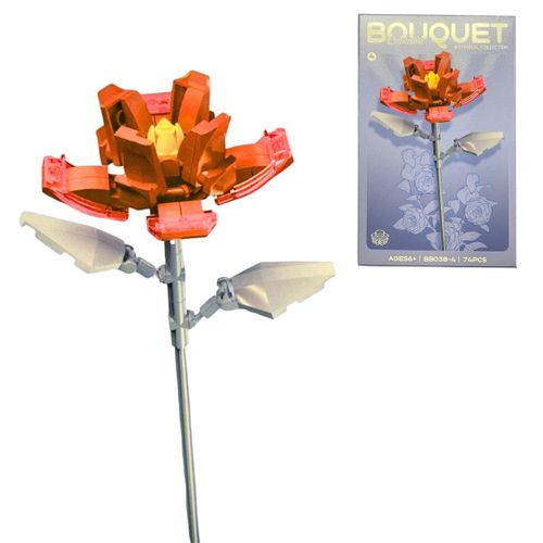 Bouquet Camellia – Flor Decorativa Armable de 74 Piezas