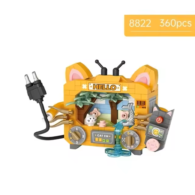 Set de Bloques Creativos Televisor Gatito Infantil – 360 Piezas