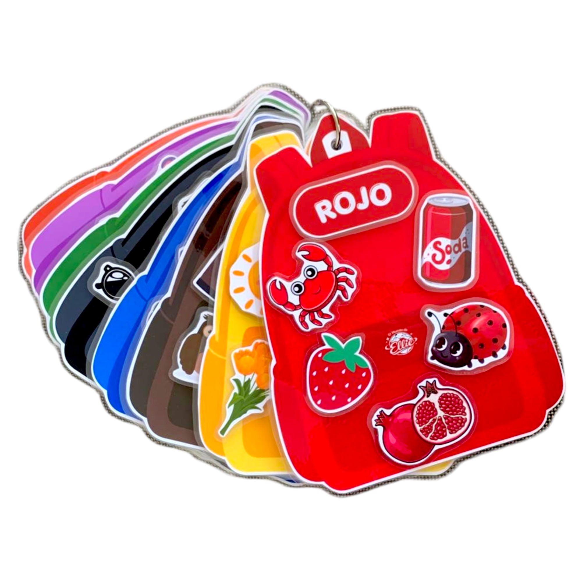 Set de Cartillas Didacticas - MOCHILAS DE COLORES