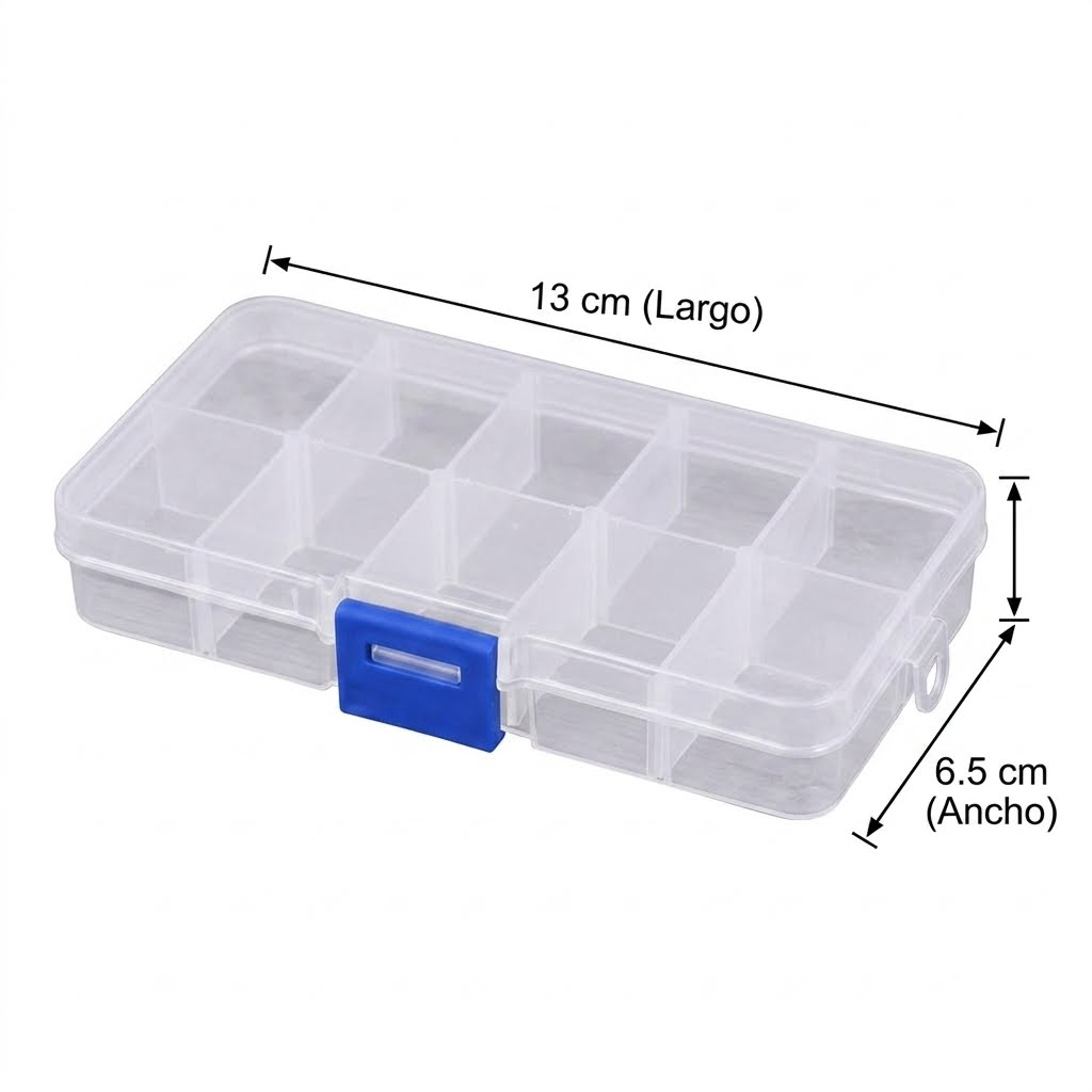 Organizador plástico 10 compartimientos